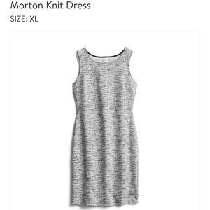 Black and White Knit Pencil Dress